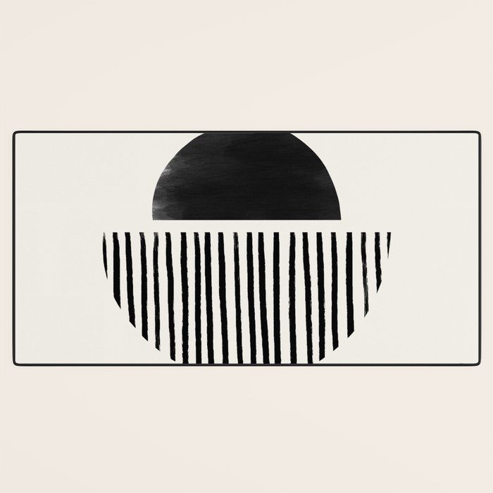 Balancing Stripes NO.2 | Black Desk Mat Gallery Image 3