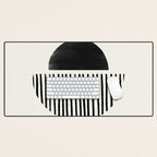 Balancing Stripes NO.2 | Black Desk Mat Gallery Image 1