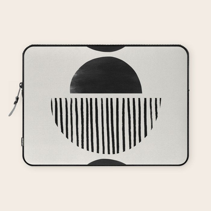 Balancing Stripes NO.2 | Black Laptop Sleeve Gallery Image 1