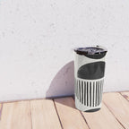 Balancing Stripes NO.2 | Black Travel Mug Gallery Image 4