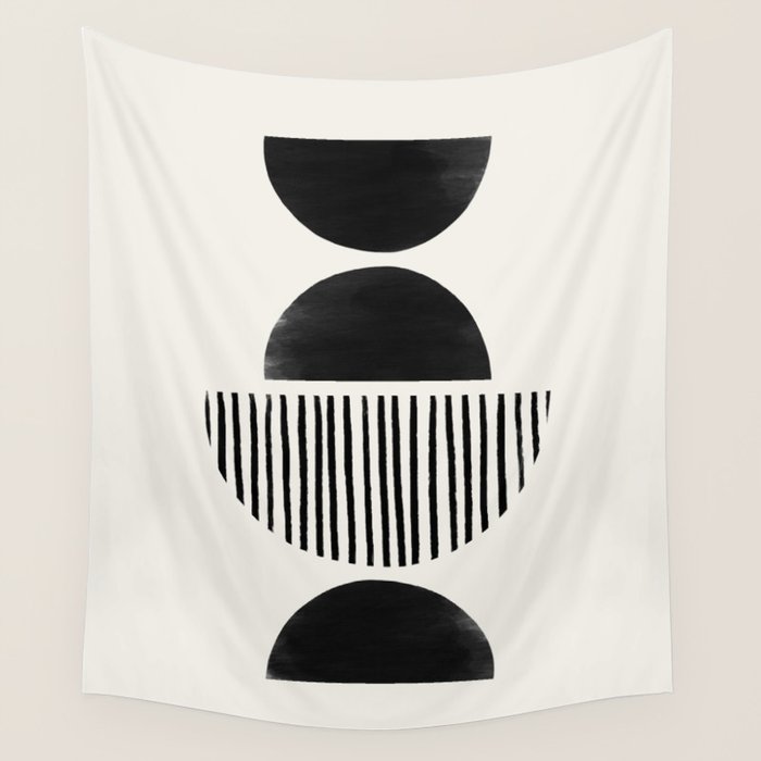 Balancing Stripes NO.2 | Black Wall Tapestry Gallery Image 4
