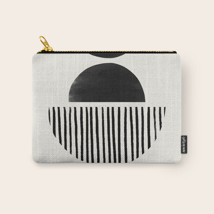 Balancing Stripes NO.2 | Black Carry All Pouch Gallery Image 1