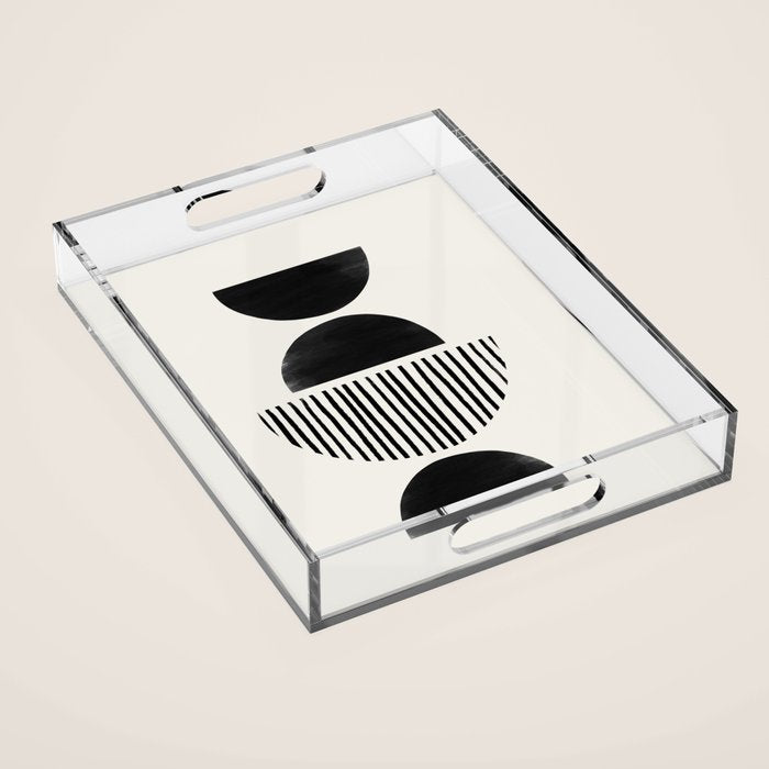 Balancing Stripes NO.2 | Black Acrylic Tray Gallery Image 1