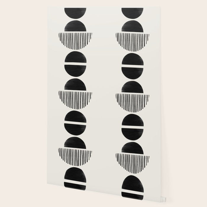 Balancing Stripes NO.2 | Black Wallpaper Gallery Image 2