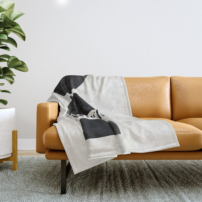 Balancing Stripes NO.2 | Black Throw Blanket Gallery Image 1
