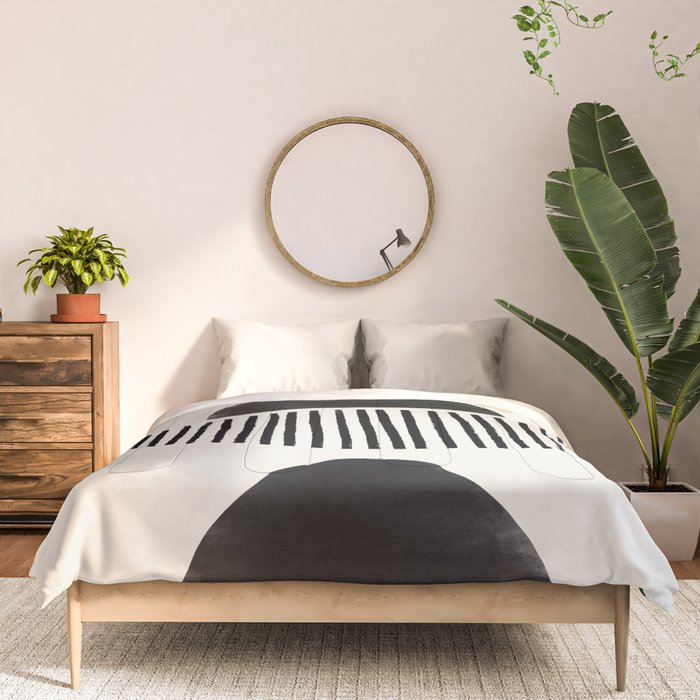 Balancing Stripes NO.2 | Black Comforter Gallery Image 3