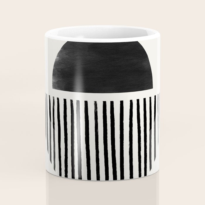 Balancing Stripes NO.2 | Black Coffee Mug Gallery Image 4