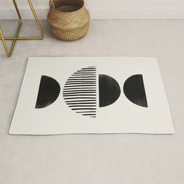 Balancing Stripes NO.2 | Black Rug Gallery Image 1