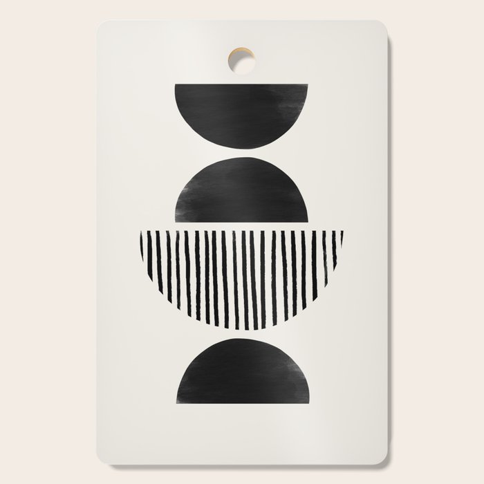 Balancing Stripes NO.2 | Black Cutting Board Gallery Image 1