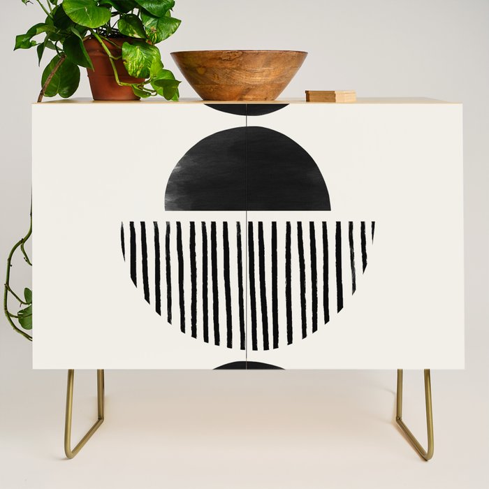 Balancing Stripes NO.2 | Black Credenza Gallery Image 1