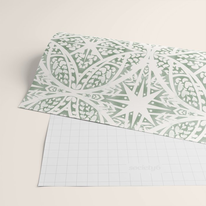 Green Nature Fantasy Tiles B Wrapping Paper Gallery Image 2