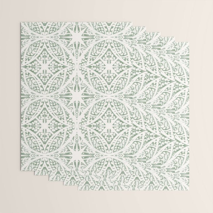 Green Nature Fantasy Tiles B Wrapping Paper Gallery Image 3