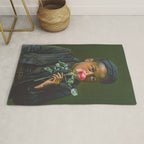 Vintage African American Art Rug Gallery Image 1