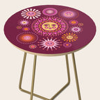 Retro Sun Faces - Pink and Magenta Side Table Gallery Image 2