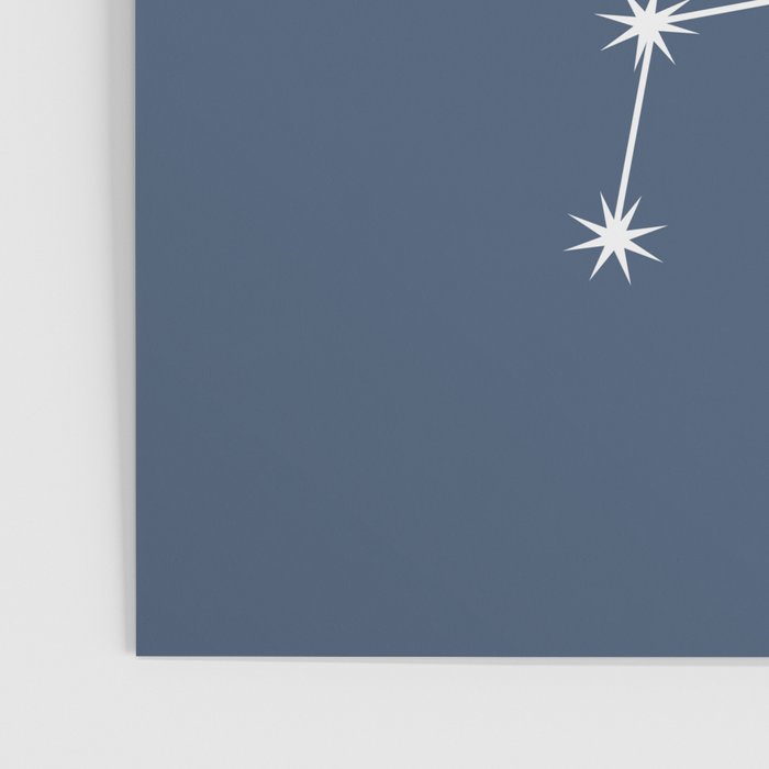 Libra Zodiac Star Constellation Line Art Neutral Blue Poster Gallery Image 3