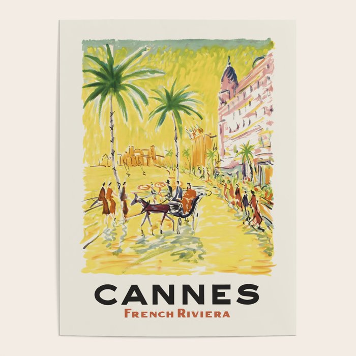 Cannes Vintage Travel Poster, 1950s Poster Gallery Image 4