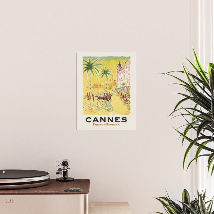 Cannes Vintage Travel Poster, 1950s Poster Gallery Image 2