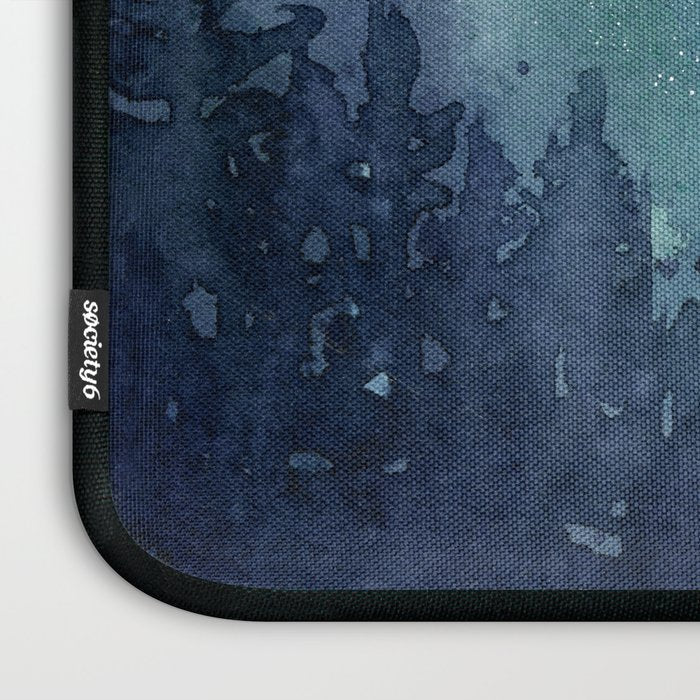 Galaxy Aurora Northern Lights Nebula Space Watercolor Laptop Sleeve Gallery Image 3