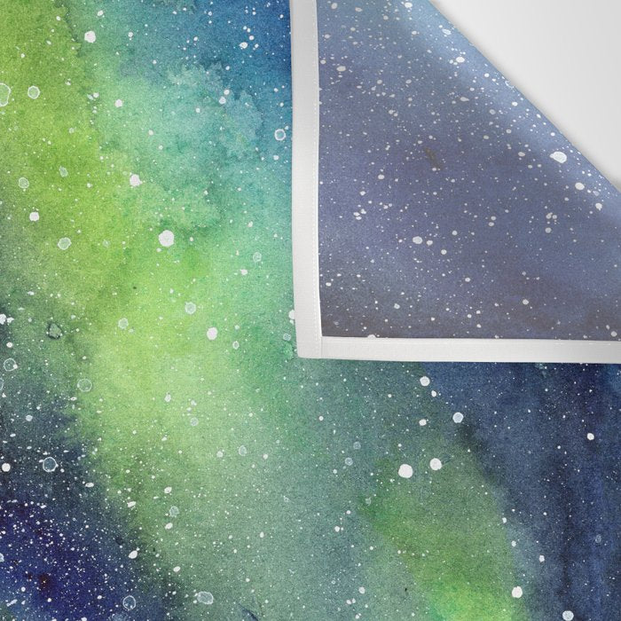 Galaxy Aurora Northern Lights Nebula Space Watercolor Wall Tapestry Gallery Image 3