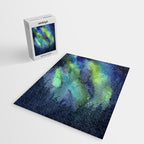 Galaxy Aurora Northern Lights Nebula Space Watercolor Jigsaw Puzzle Gallery Image 2
