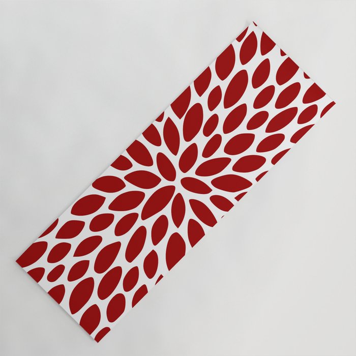 Christmas Floral Bloom, Red and White Yoga Mat Gallery Image 1
