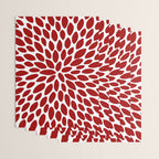 Christmas Floral Bloom, Red and White Wrapping Paper Gallery Image 3
