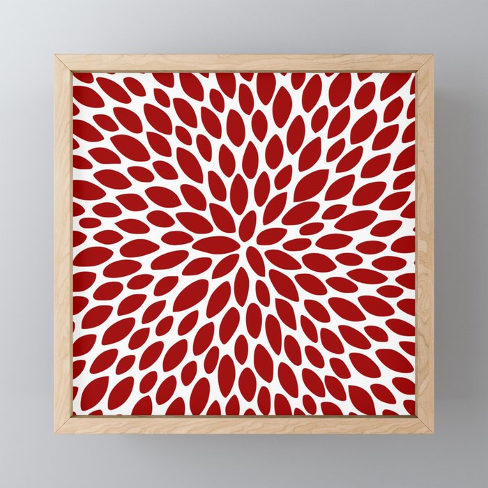 Christmas Floral Bloom, Red and White Mini Art Print Gallery Image 1