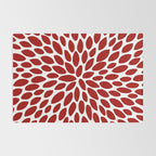 Christmas Floral Bloom, Red and White Rug Gallery Image 2