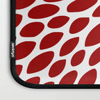 Christmas Floral Bloom, Red and White Laptop Sleeve Gallery Image 3