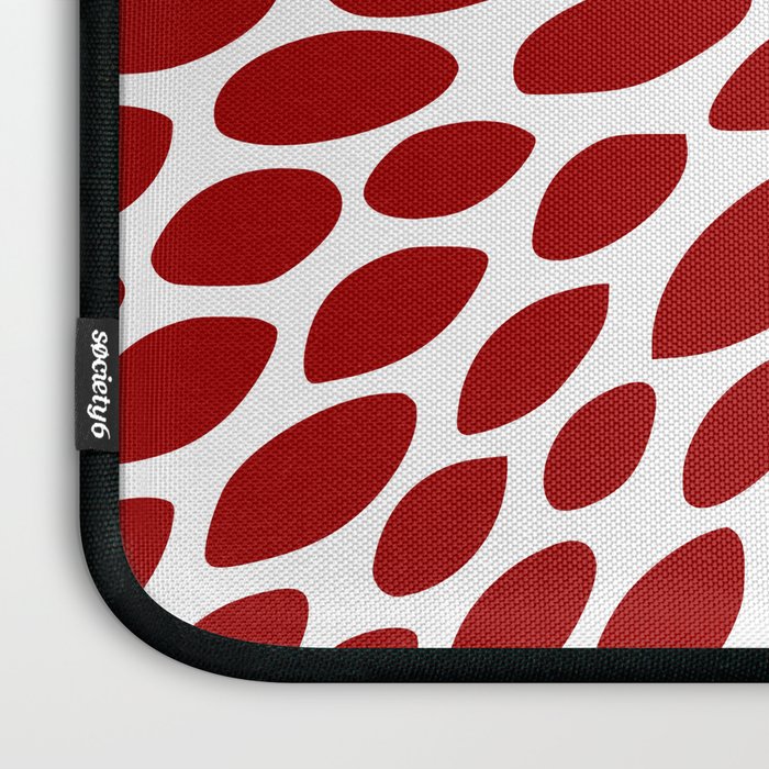 Christmas Floral Bloom, Red and White Laptop Sleeve Gallery Image 3