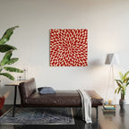 Christmas Floral Bloom, Red and White Wood Wall Art Gallery Image 2