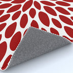 Christmas Floral Bloom, Red and White Rug Gallery Image 4