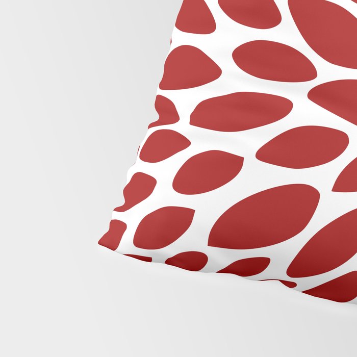Christmas Floral Bloom, Red and White Pillow Sham Gallery Image 4