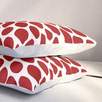 Christmas Floral Bloom, Red and White Pillow Sham Gallery Image 3
