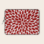 Christmas Floral Bloom, Red and White Laptop Sleeve Gallery Image 1