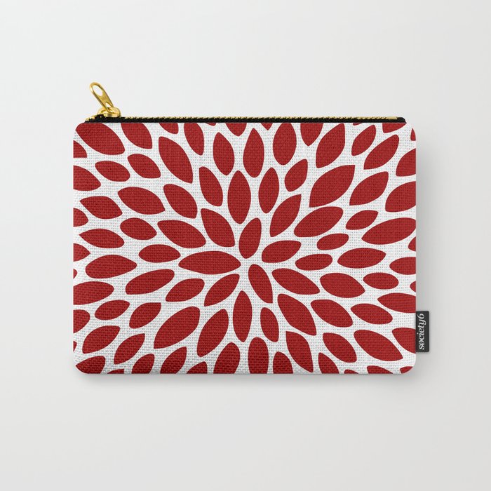 Christmas Floral Bloom, Red and White Carry All Pouch Gallery Image 1