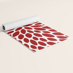 Christmas Floral Bloom, Red and White Yoga Mat Gallery Image 2