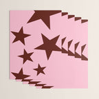 Pink and Burgundy Big Ol Stars Wrapping Paper Gallery Image 3