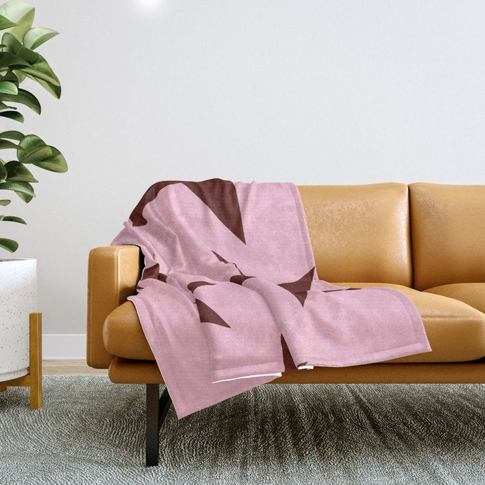 Pink and Burgundy Big Ol Stars Throw Blanket Gallery Image 1