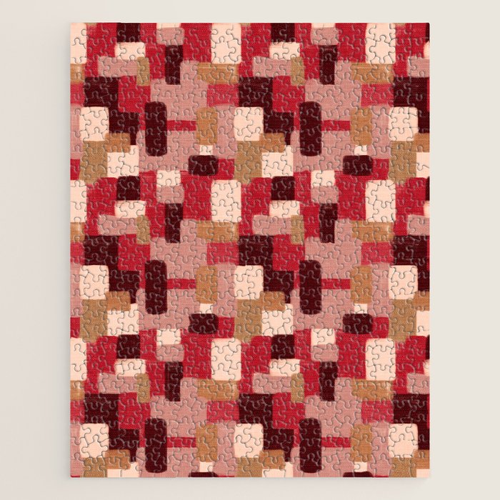 Modern Craft Abstract Pattern - Geometric Pattern Jigsaw Puzzle Gallery Image 1