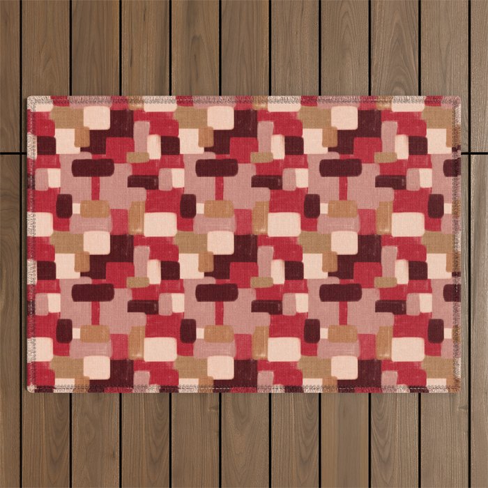 Modern Craft Abstract Pattern - Geometric Pattern Outdoor Rug Gallery Image 1