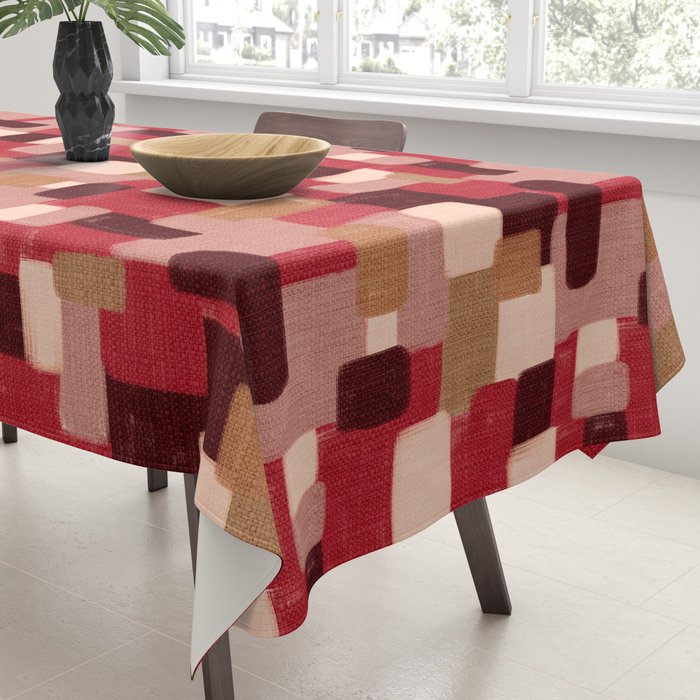 Modern Craft Abstract Pattern - Geometric Pattern Tablecloth Gallery Image 3