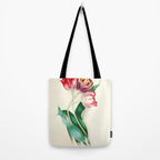 Tulips by Clarissa Munger Badger, "Floral Belles," 1866 (benefitting The Nature Conservancy) Tote Bag Gallery Image 2