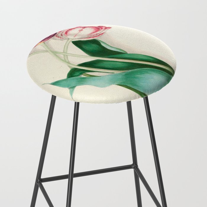 Tulips by Clarissa Munger Badger, "Floral Belles," 1866 (benefitting The Nature Conservancy) Stool Gallery Image 2
