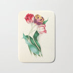 Tulips by Clarissa Munger Badger, "Floral Belles," 1866 (benefitting The Nature Conservancy) Bath Mat Gallery Image 1