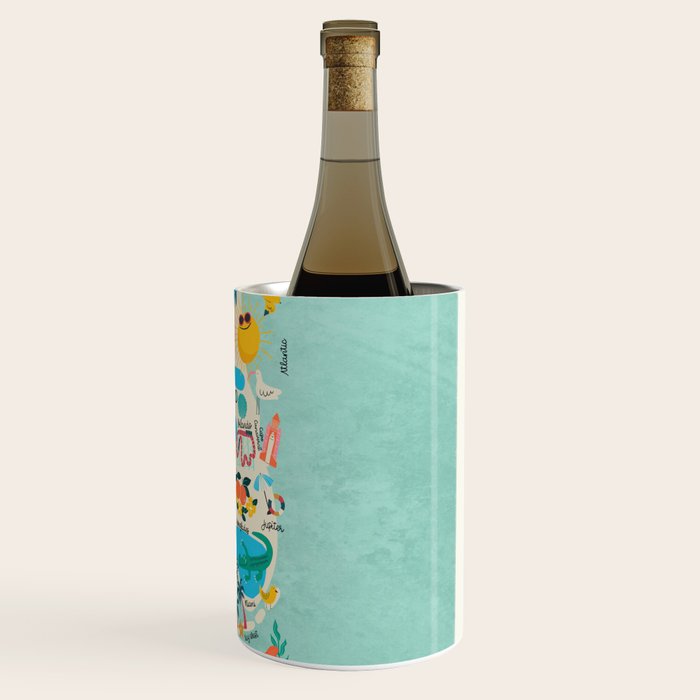 Florida State Beach Map Wine Chiller Gallery Image 3