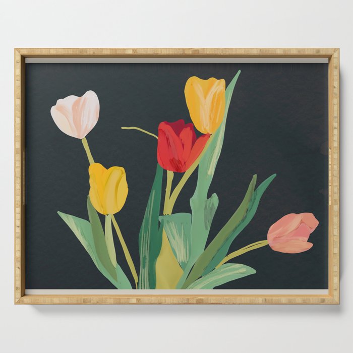 Flowers 32 Serving Tray Gallery Image 1