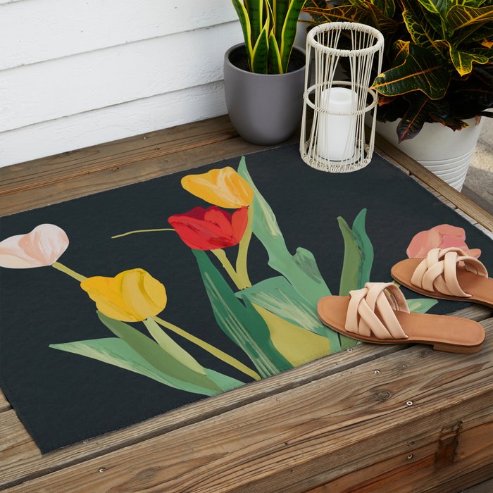 Flowers 32 Outdoor Rug Gallery Image 2