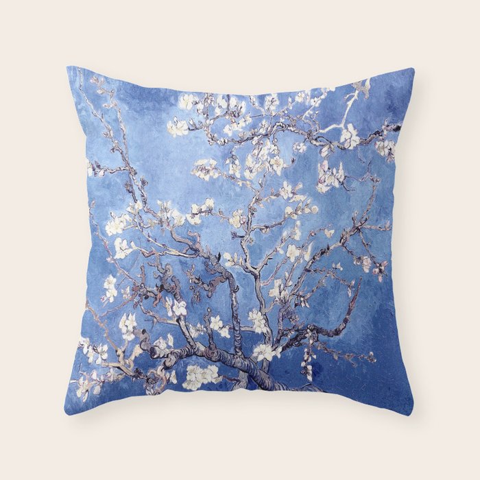 Vincent Van Gogh Almond BlossomS Blue Throw Pillow Gallery Image 1