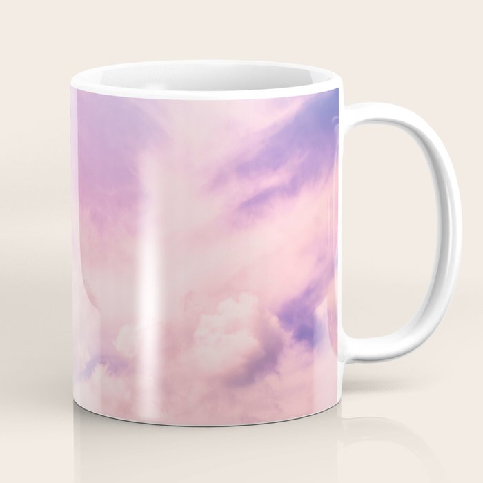Pink And Purple Fluffy Colorful Clouds Cotton Candy Texture Coffee Mug Gallery Image 1